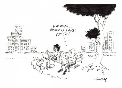 "Hmmm... business park you say."