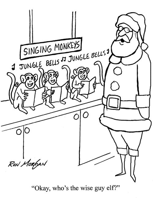 "Okay, who's the wise guy elf?"
