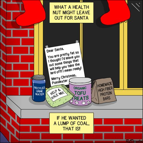 What a health nut might leave out for Santa