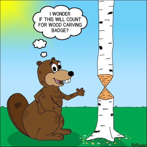 "I wonder if this will count for wood carving badge?"