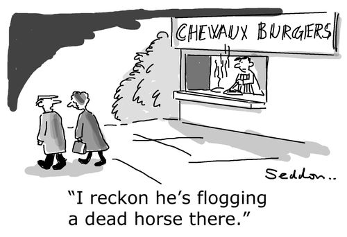 "I reckon he's flogging a dead horse there."