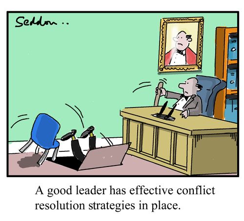 A good leader has effective conflict resolution strategies in place.