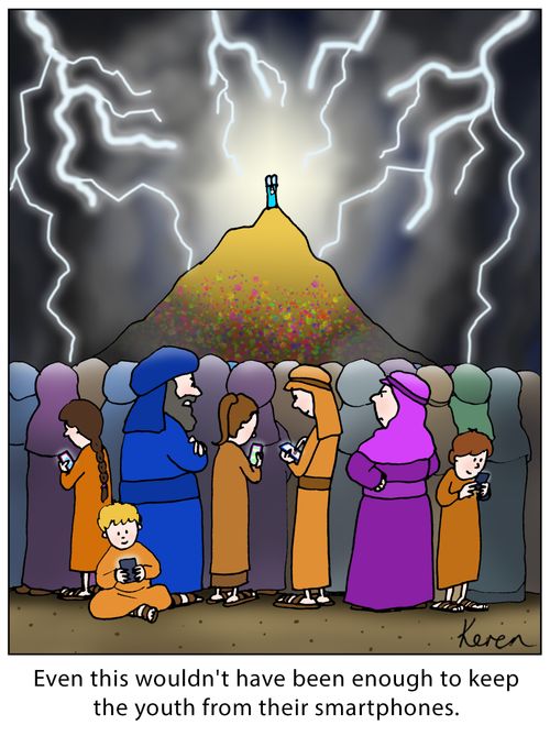 "Even this wouldn't have been enough to keep the youth from their smartphones."