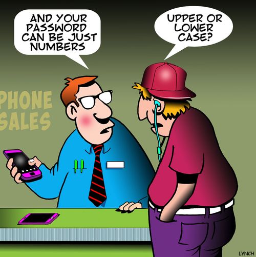 "And your password can be just numbers."