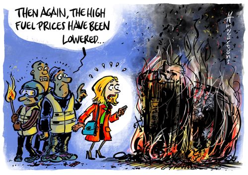 "Then again, the high fuel prices have been lowered..."
