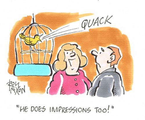 "He does impressions too!"