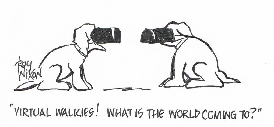 "Virtual walkies! What is the world coming to?"