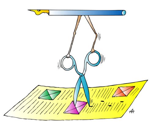 Scissors and pen