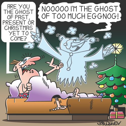 "Are you the ghost of past, present or Christmas yet to come?"