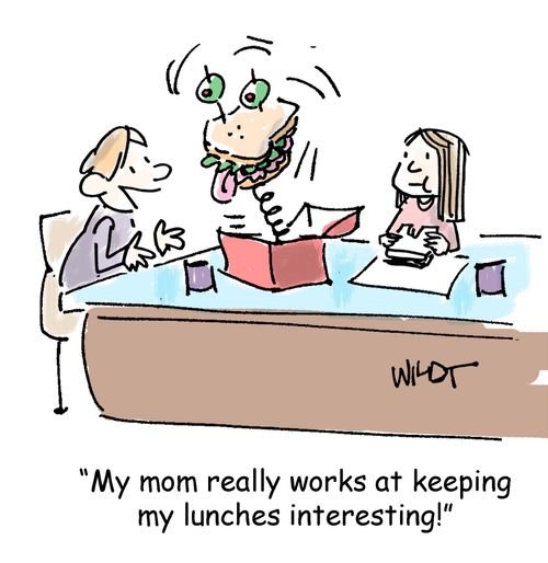 "My mom really works at keeping my lunches interesting!"
