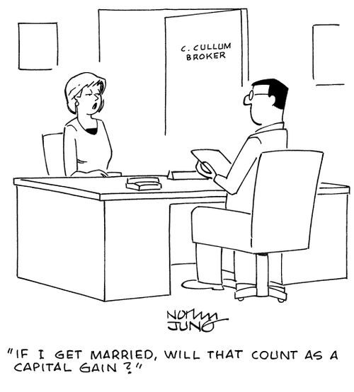"If I get married, will that count as a capital gain?"