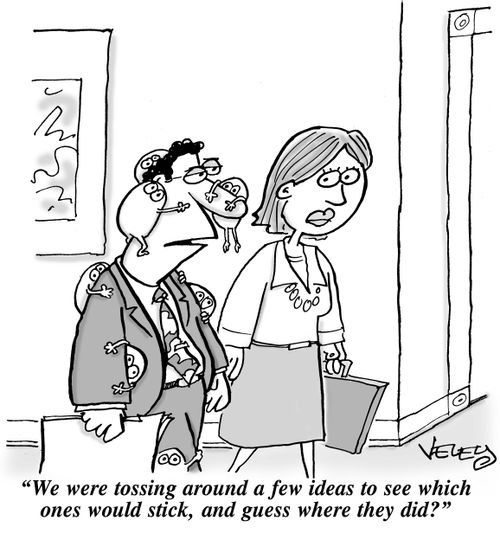 "We were tossing around a few ideas to see which ones would stick, and guess where they did?"
