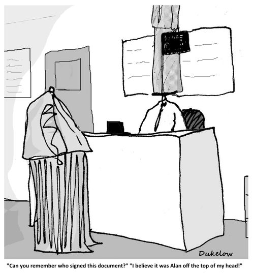 "Can you remember who signed this document?"