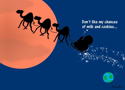 "Don't like my chances of milk and cookies..."