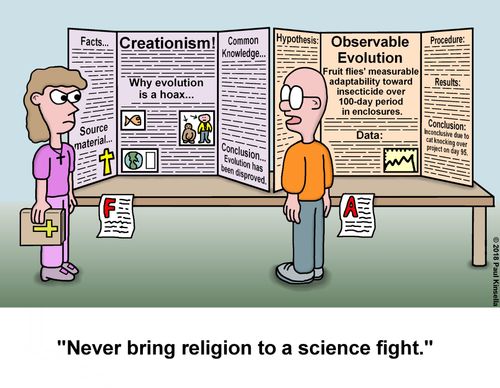 "Never bring religion to a science fight."