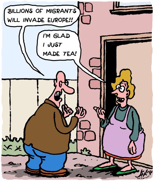 "Billions of migrants will invade Europe!!"