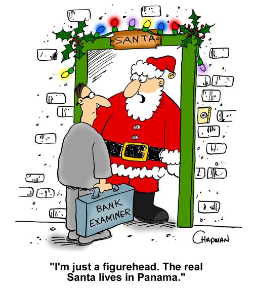 "I'm just a figurehead. The real Santa lives in Panama."