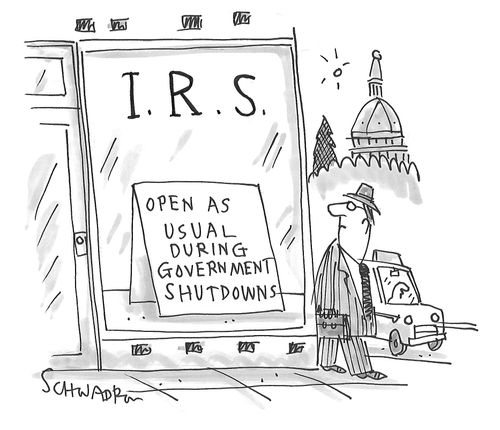 I.R.S. Open As Usual During Government Shutdowns
