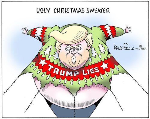 Ugly Christmas Sweater: Trump Lies