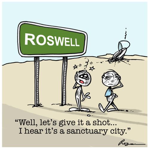 "Well, let's give it a shot. . . I hear it's a sanctuary city."