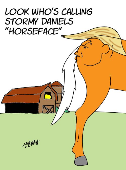 Look who's calling Stormy Daniels 'Horseface'.