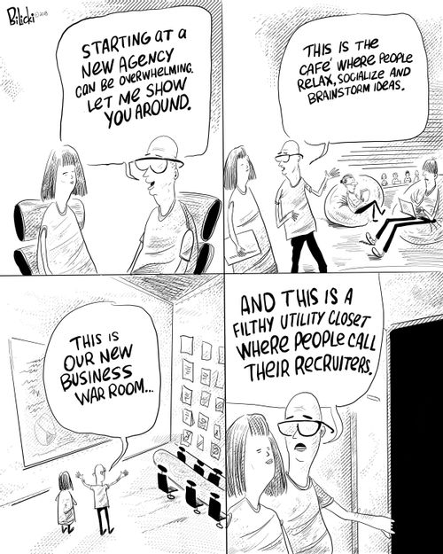 "Starting at a new agency can be overwhelming. Let me show you around."