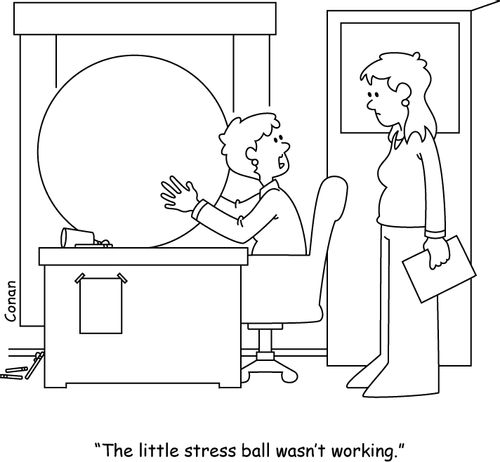 "The little stress ball wasn't working."