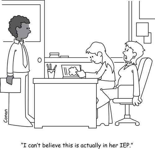 "I can't believe this is actually in her IEP."
