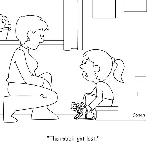 "The rabbit got lost."