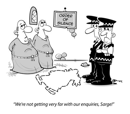 "We're not getting very far with our enquiries, Sarge!"