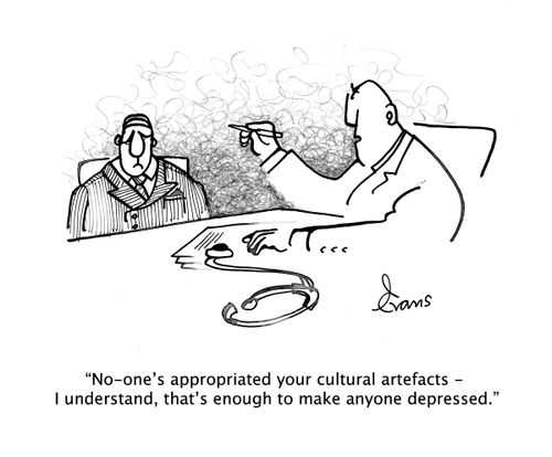 "No-one's appropriated your cultural artefacts - I understand, that's enough to make anyone depressed."