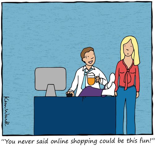 "You never said online shopping could be this fun!"