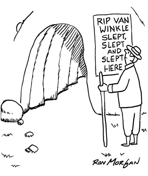 Rip Van Winkle Slept, Slept and Slept Here.