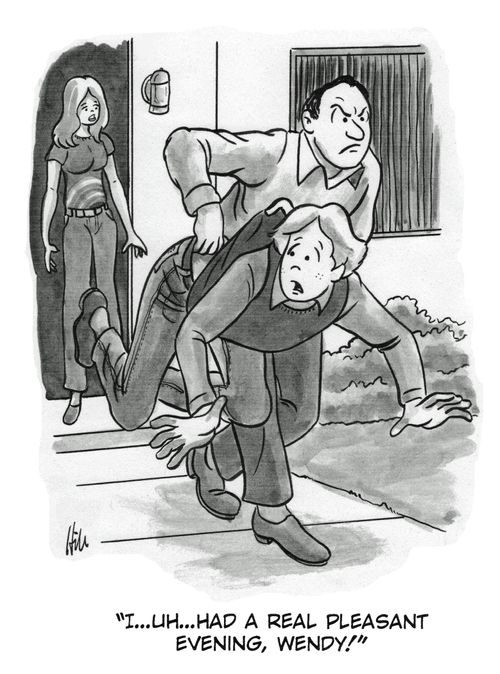"I . . . uh. . . had a real pleasant evening, Wendy!"