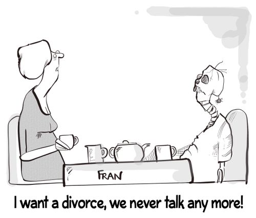 "I want to divorce, we never talk any more!"