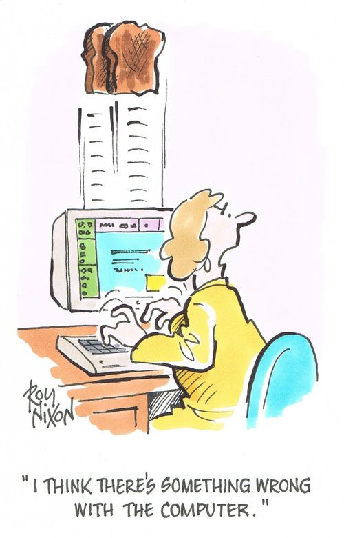 "I think there's something wrong with the computer."