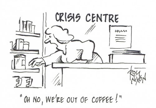 "Oh no, we're out of coffee!"