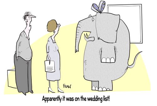 "Apparently it was on the wedding list!"