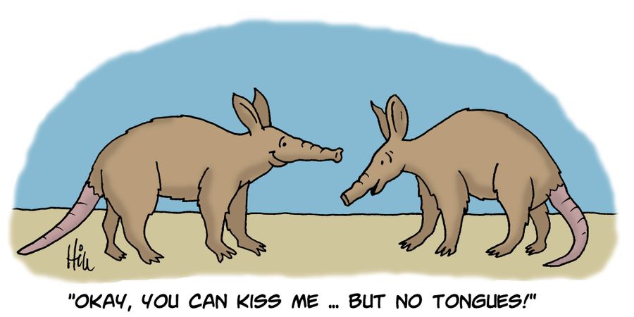 "Okay, you can kiss me. . . but no tongues!"