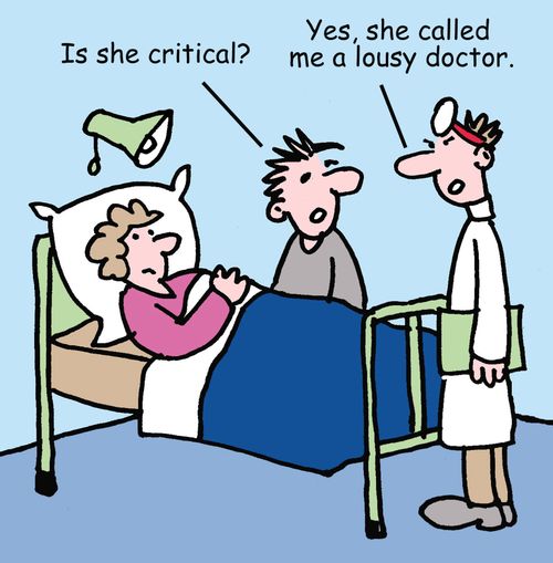 "Is she critical?" 