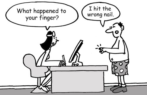 "What happened to your finger?"