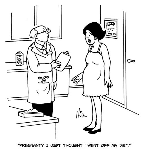 "Pregnant? I just thought I went off my diet!"