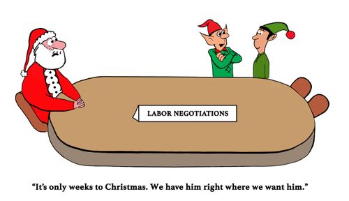 "It's only weeks to Christmas. We have him right where we want him."