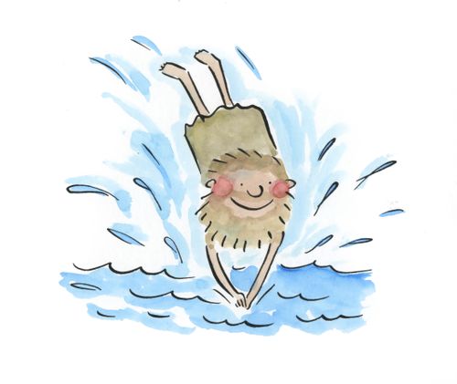 Alberich jumps in the Rhine