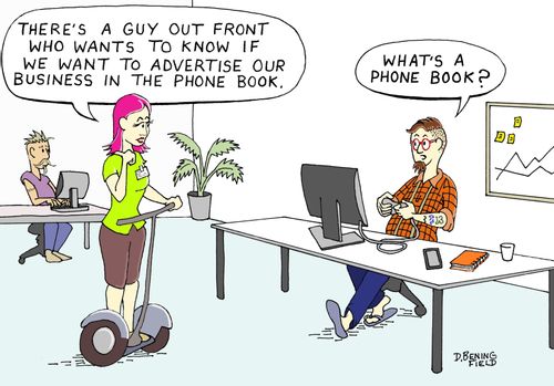 "What's a phone book?"