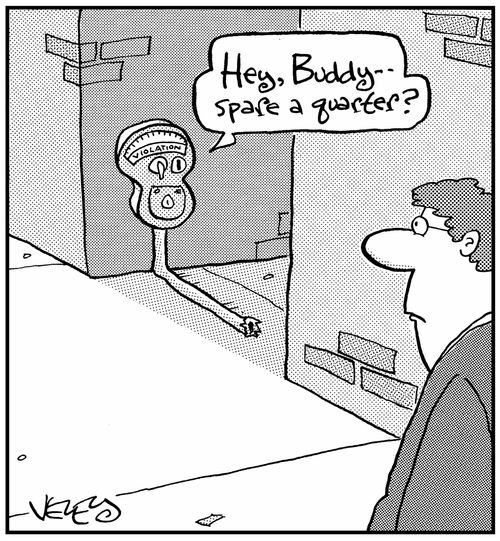 "Hey, buddy - spare a quarter?"