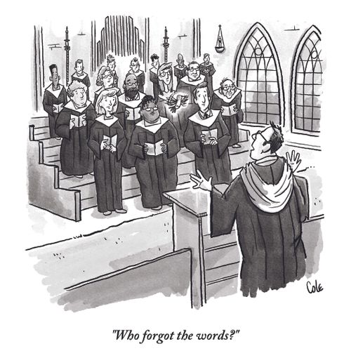 "Who forgot the words?"