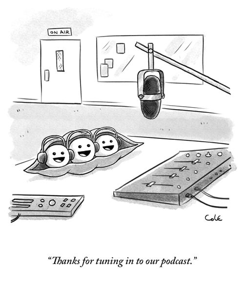 "Thanks for tuning in to our podcast."