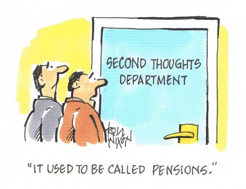 "It used to be called pensions." 
