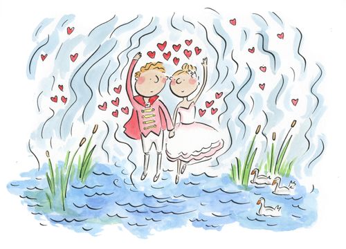 Swan Lake's Odette and Siegfried